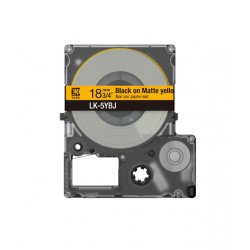 EPSON Cartucho de etiquetas Matte Tape   Yellow/Black 12mm(8m)   LK-4YBJ