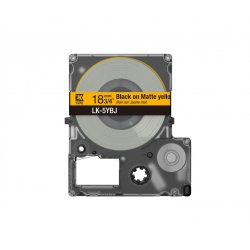 EPSON Cartucho de etiquetas Matte Tape   Yellow/Black 18mm(8m)   LK-5YBJ