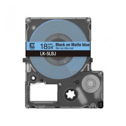 EPSON Cartucho de etiquetas Matte Tape   Blue/Black 12mm(8m)   LK-4LBJ