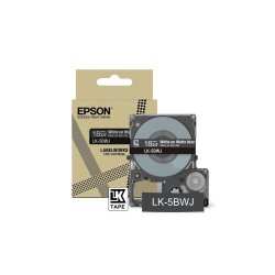 EPSON Cartucho de etiquetas Matte Tape   Black/White 18mm(8m)   LK-5BWJ