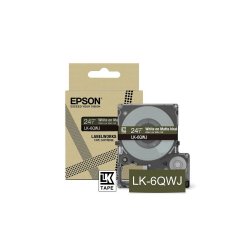 EPSON Cartucho de etiquetas Matte Tape   Khaki/White 24mm(8m)   LK-6QWJ