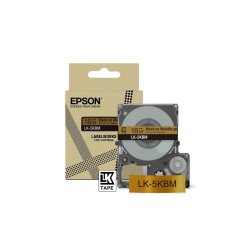 EPSON Cartucho de etiquetas Metallic Tape   Silver/Black 18mm(9m)   LK-5SBM