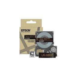 EPSON Cartucho de etiquetas Metallic Tape   Black/Gold 18mm(9m)   LK-5BKP