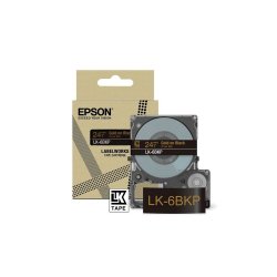 EPSON Cartucho de etiquetas Metallic Tape   Black/Gold 24mm(9m)   LK-6BKP