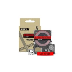 EPSON Cartucho de etiquetas Colour Tape   Fluorescent Red/Black 12mm(5m)   LK-4RBF