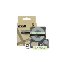 EPSON Cartucho de etiquetas Colour Tape   Green/Grey 12mm(8m)   LK-4GAS