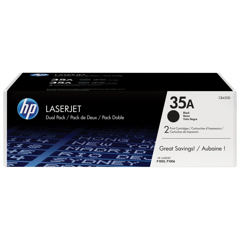 HP Laserjet P1005/1006/1007/1009 Toner Negro (Pack 2)