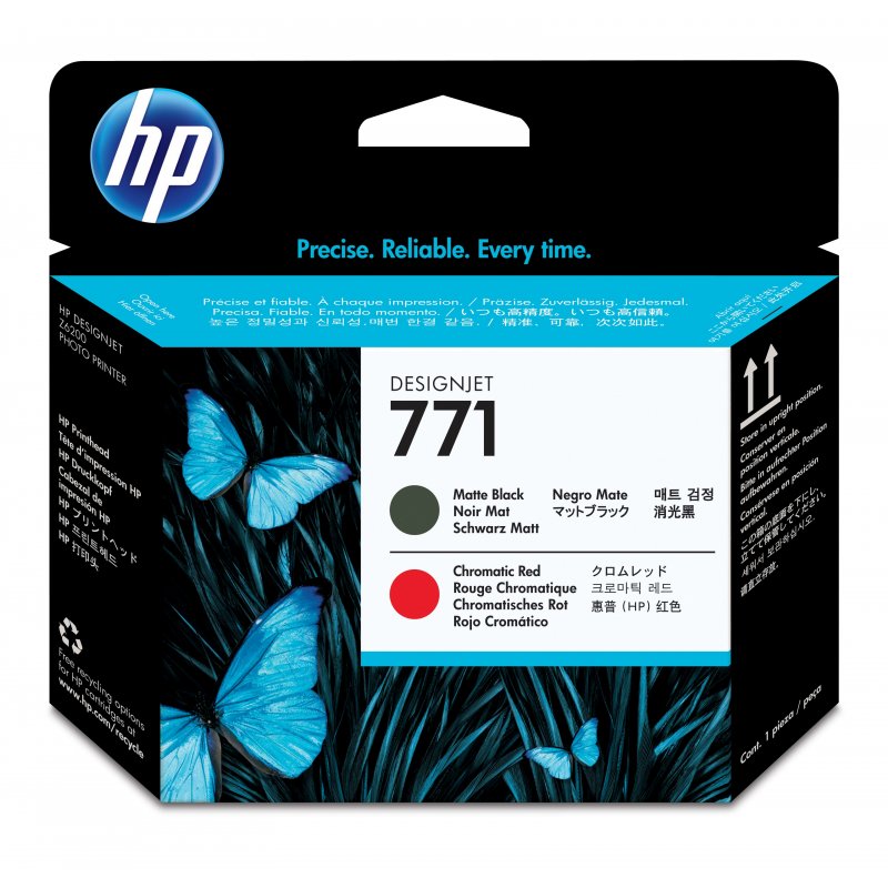 HP DesignJet Z6200/771 Cabezal negro mate/rojo cromatico