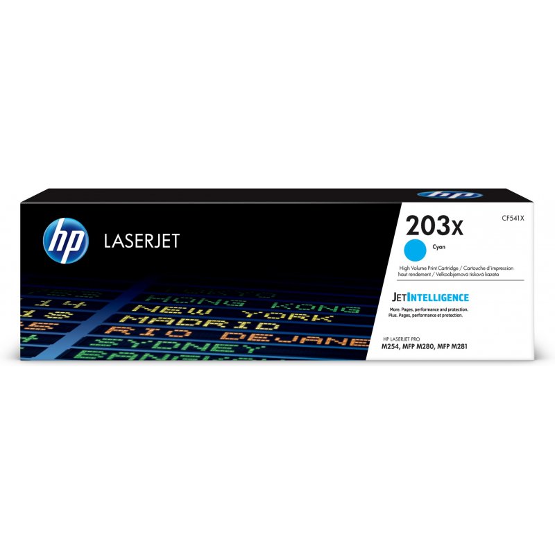 HP LaserJet M254,M280,M281 Toner Cian Alta 203X