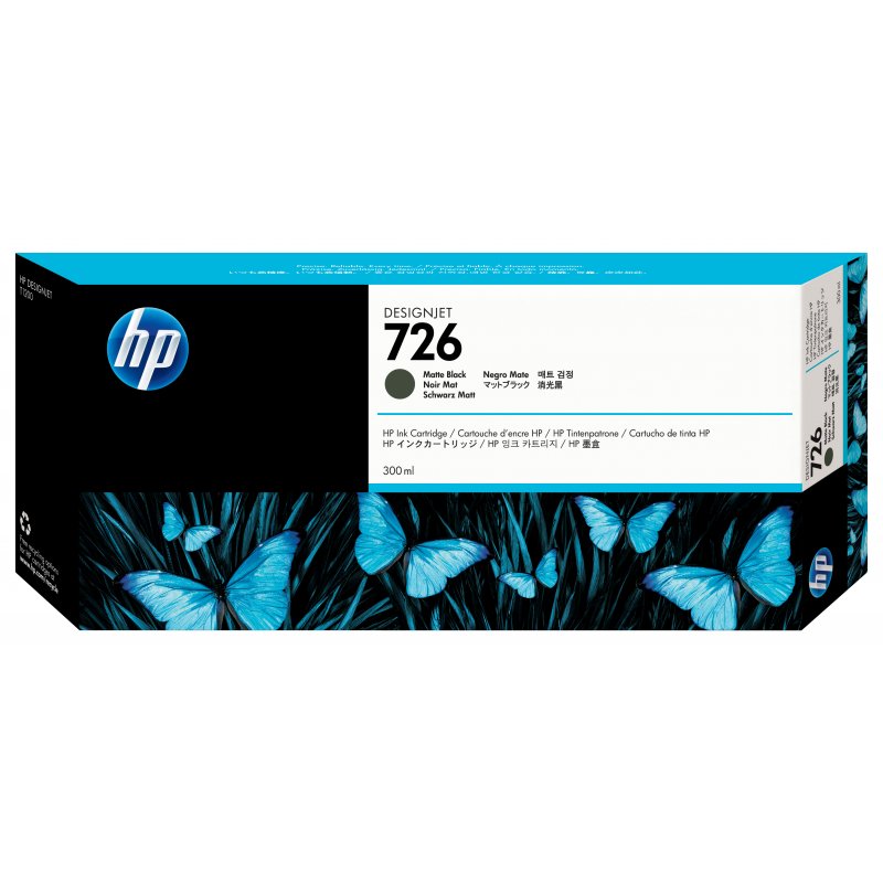 HP Designjet Cartucho Negro mate nº726 300ml