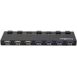 COOLBOX HUB USB 7 PUERTOS (4 USB3.0) ALIMENTADO CON FIJACION MAGNETICA