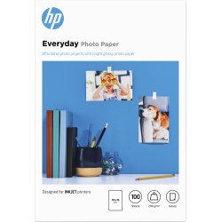 HP Papel Photo Glossy uso diario, 100 hojas, 10 x 15cm, 200gr