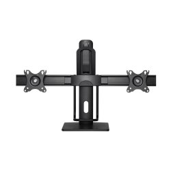 AISENS - SOPORTE DE MESA PRO CONTRAPESO GIRATORIO E INCLINABLE PARA 2 MONITORES 6KG DE 17-27, NEGRO