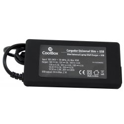 COOLBOX ADAPTADOR PORTATIL 90W SLIM USB 2.1A