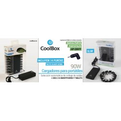COOLBOX ADAPTADOR PORTATIL 90W SLIM USB 2.1A