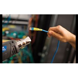 BROTHER Cinta tubo termorretractil. Texto negro sobre fondo amarillo. PTE550W, PTP750W, PTP900W, PTP