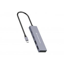 CONCEPTRONIC 4-Port USB 3.2 Gen 2 Hub, 10Gbps, USB-C x 2, USB-A x 2, Aluminum Case