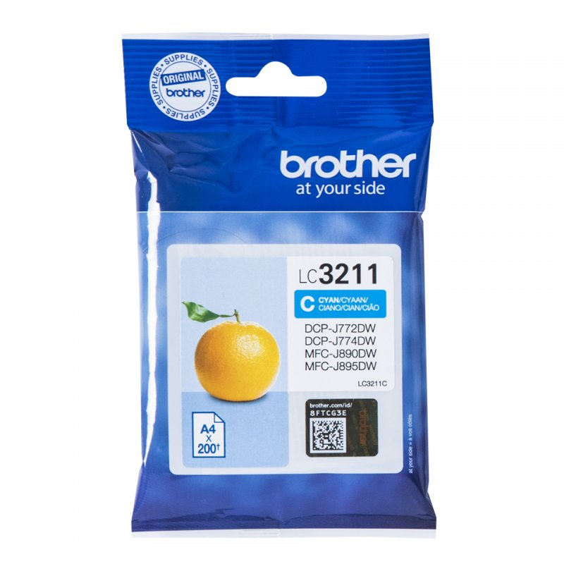 BROTHER  Cartucho de tinta cian LC3211C