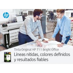 HP Paquete de 2 cartuchos de tinta DesignJet nº711 de 80 ml, negro