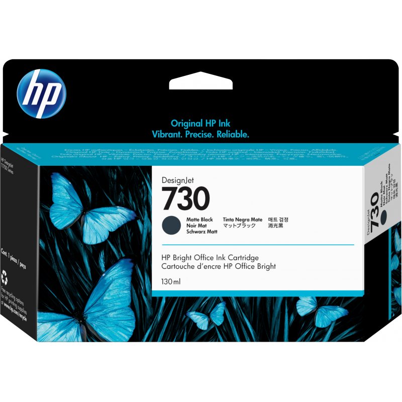 HP nº730 130-ml Matte Black Ink Crtg