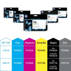 HP nº730 130-ml Matte Black Ink Crtg