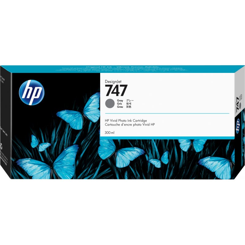 HP nº747 300-ml Gray Ink Cartridge
