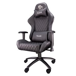 Talius silla Komodo gaming black, 2D, butterfly, base metal, ruedas 60mm nylon, gas clase 4, 2 almoh