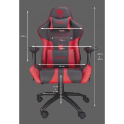 Talius Silla Viper gaming negra/roja, 4D, butterfly, base metal, ruedas 60mm nylon, gas clase 4,