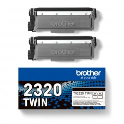 BROTHER pack de 2 cartuchos deToner negro de larga duracion tn2320twin/TN2320TWIN