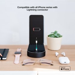 TOOQ Base CARGA APPLE WATCH + IPHONE LIGHTNING