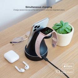 TOOQ Base CARGA APPLE WATCH + IPHONE LIGHTNING