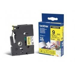 BROTHER Cinta laminada amarillo/negro 9mm