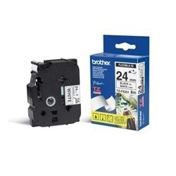 BROTHER Cinta laminada Amarillo / negro (Flexibles) 24mm