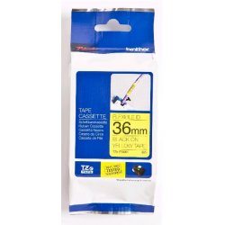 BROTHER Cinta laminada Amarillo / negro (Flexibles) 36mm