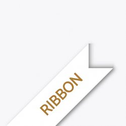 BROTHER Cinta de tela satinada no adhesiva, Texto Dorado sobre tejido blanco