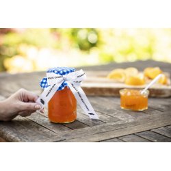 BROTHER Cinta de tela satinada no adhesiva Texto negro sobre tejido blanco. Ancho: 24mm