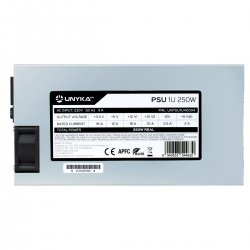 UNYKACH Fuente Alimentacion Power Supply FLEX 1U estandar 250W APFC, ideal para Caja RACK 19&quot  d