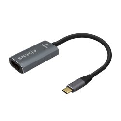 AISENS - CONVERSOR ALUMINIO USB-C A HDMI 4K@60HZ, USB-C/M-HDMI/H, GRIS, 15CM