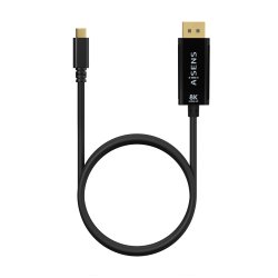 AISENS - CABLE CONVERSOR USB-C A DISPLAYPORT 8K@60HZ, USB-C/M-DP/M, NEGRO, 0.8M