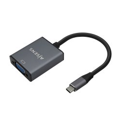 AISENS - CONVERSOR ALUMINIO USB-C A VGA, USB-C/M-HDB15/H, GRIS, 15CM