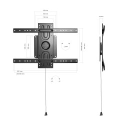 AISENS - SOPORTE ECO EN FORMATO VERTICAL / HORIZONTAL PARA MONITOR/TV 50KG DE 37-80, NEGRO