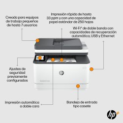 HP Multifuncion laser monocromo LaserJet Pro MFP 3102fdwe (HP+ solo consumible original, cuenta HP,