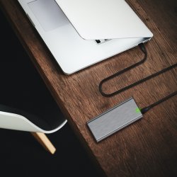 AISENS - CABLE USB 3.2 GEN2X2 20GBPS 8K@30HZ 5A 100W E-MARKER, TIPO USB-C/M-USB-C/M, NEGRO, 0.6M