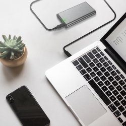 AISENS - CABLE USB 3.2 GEN1 5GBPS 4K@60HZ 3A 60W E-MARKER, TIPO USB-C/M-USB-C/M, NEGRO, 4.0M