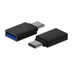 AISENS - MINI ADAPTADOR ALUMINIO USB 3.2 GEN1 3A, TIPO USB-C/M-A/H, NEGRO