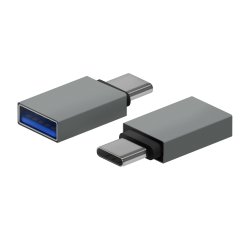 AISENS - MINI ADAPTADOR ALUMINIO USB 3.2 GEN1 3A, TIPO USB-C/M-A/H, GRIS