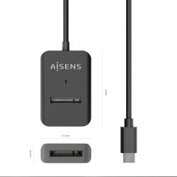 AISENS - USB-C DOCK M.2 (NGFF) ASUC-M2D011-BK SATA/NVME A USB3.1 GEN2, NEGRA