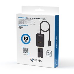 AISENS - USB-C DOCK M.2 (NGFF) ASUC-M2D011-BK SATA/NVME A USB3.1 GEN2, NEGRA