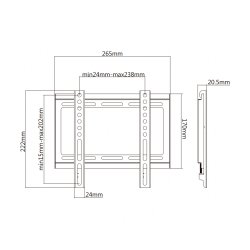 AISENS - SOPORTE ECO ULTRA DELGADO PARA MONITOR/TV 35KG DE 23-42, NEGRO