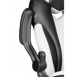 TALIUS SILLA CRAB GAMING negr/blanca, brazos abatibles, butterfly, ruedas nylon, piston clase 4